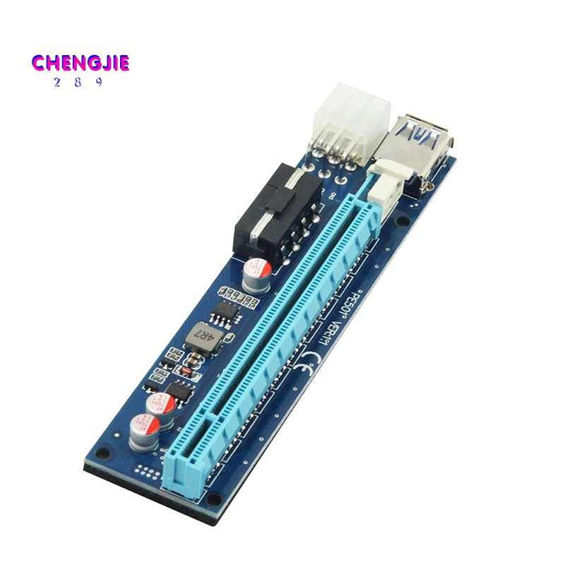 Cáp Chuyển Đổi Pci-E Riser Card Pci Express 1x Sang 16x 30cm Usb 3.0 Sata Sang 4pin + 6pin Cho Máy Đào Bitcoin