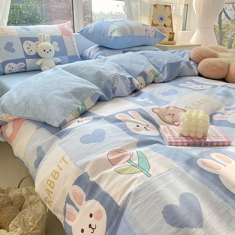 Set Bộ Vỏ Chăn Ga Cotton Living , Chất Cotton Thoáng Mát