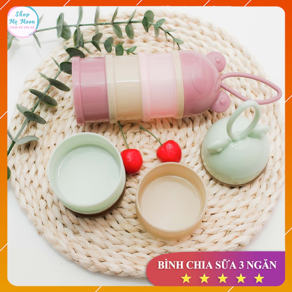 [FreeShip] Bình Chia Sữa 3 Ngăn Tiện Lợi - Bình Đựng Sữa Cho Bé