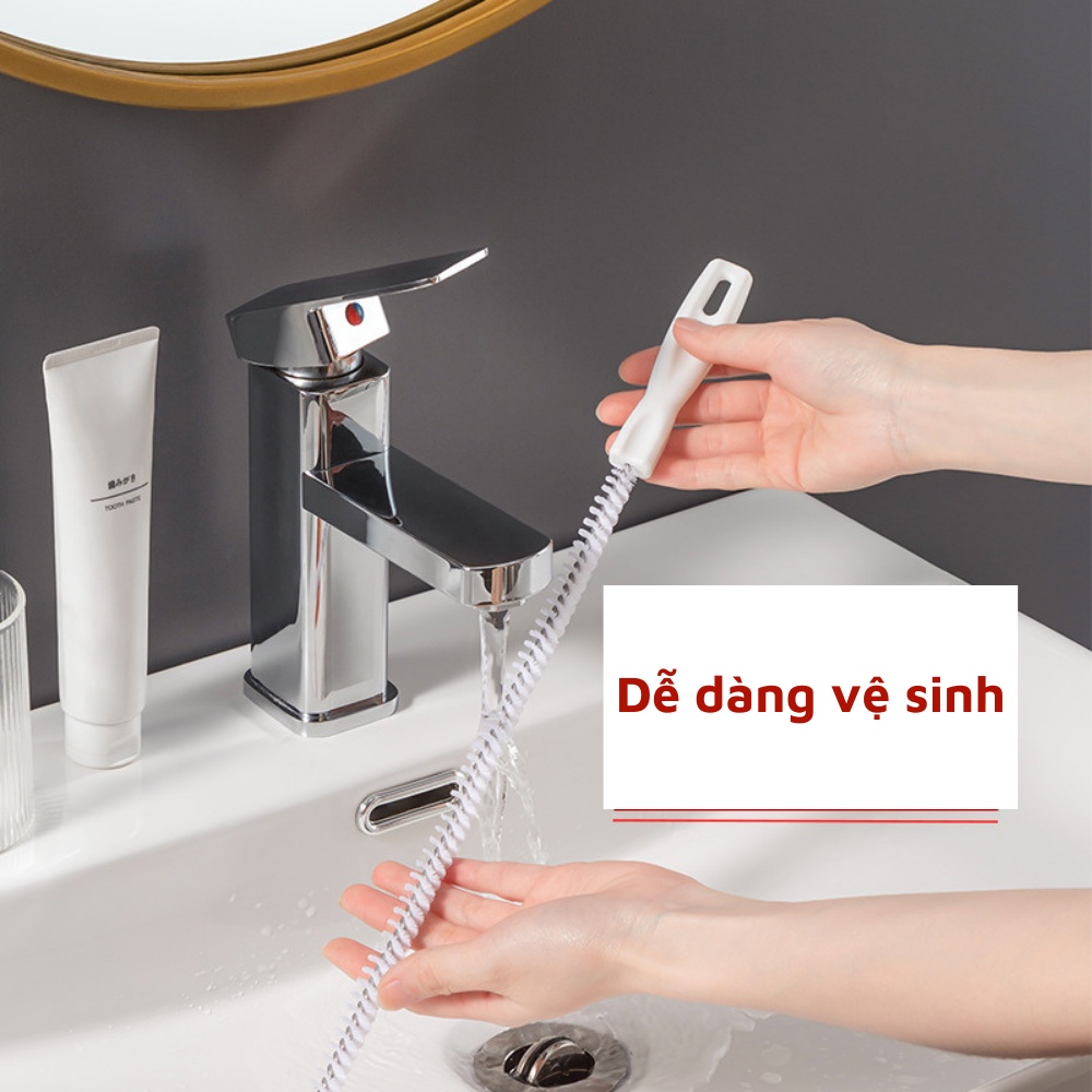 Bàn chải làm sạch ống thoát nước tránh bị bít tắt dạng xoắn bằng thép không gỉ cao cấp