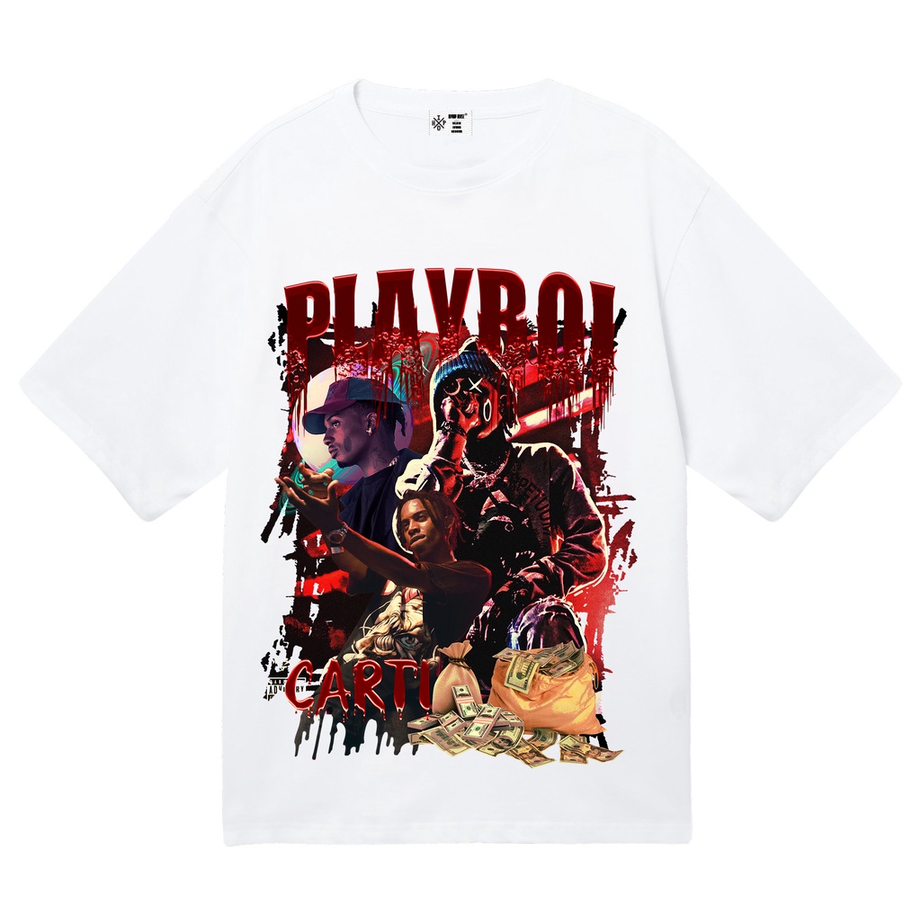 Áo thun ngắn tay oversize PLAYBOI CARTI