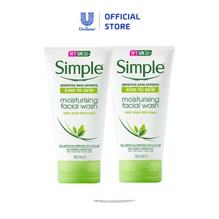 Bộ 2 sữa rửa mặt Simple Refreshing 150ml/tuýp