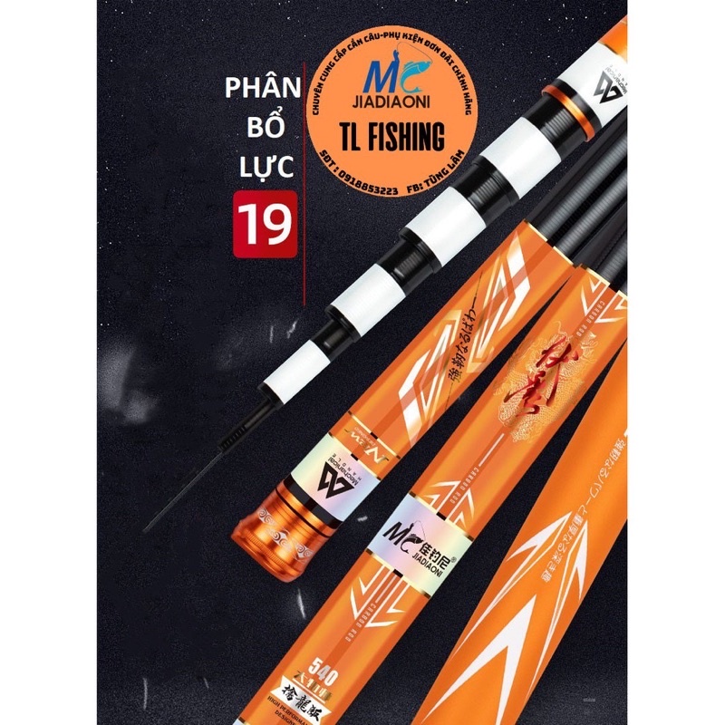 cần câu tay hãng MC cần dài 9m cần tải cá 15kg hàng chính hãng phục ma cầm long + tặng 1 ngọn phụ vip bdshad8