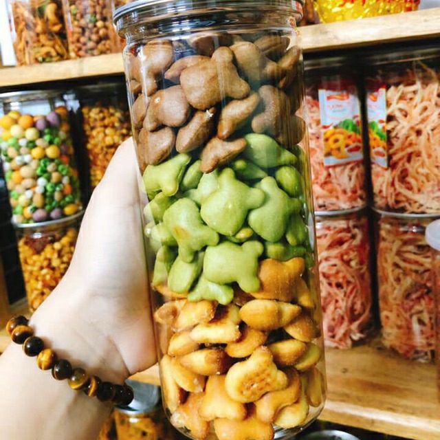 Bánh gấu mix vị : sữa, socola, chùm ngây 500gr