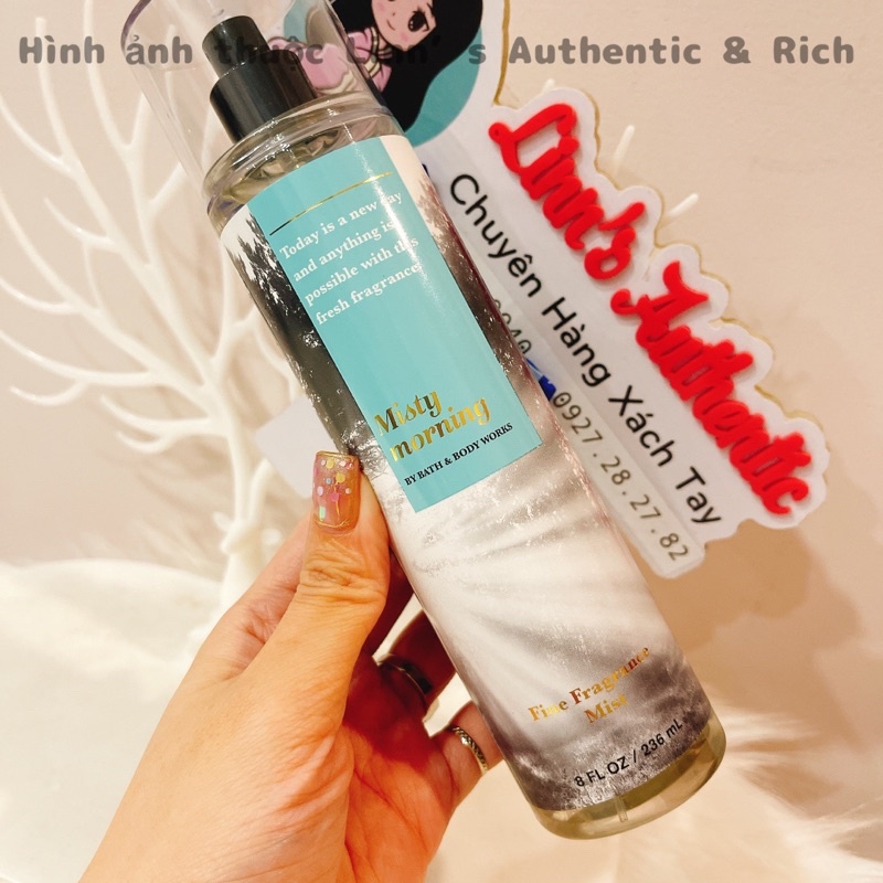 MISTY MORNING - XỊT THƠM BODY MIST TOÀN THÂN LILY GREEN TEA BATH & BODY WORKS USA