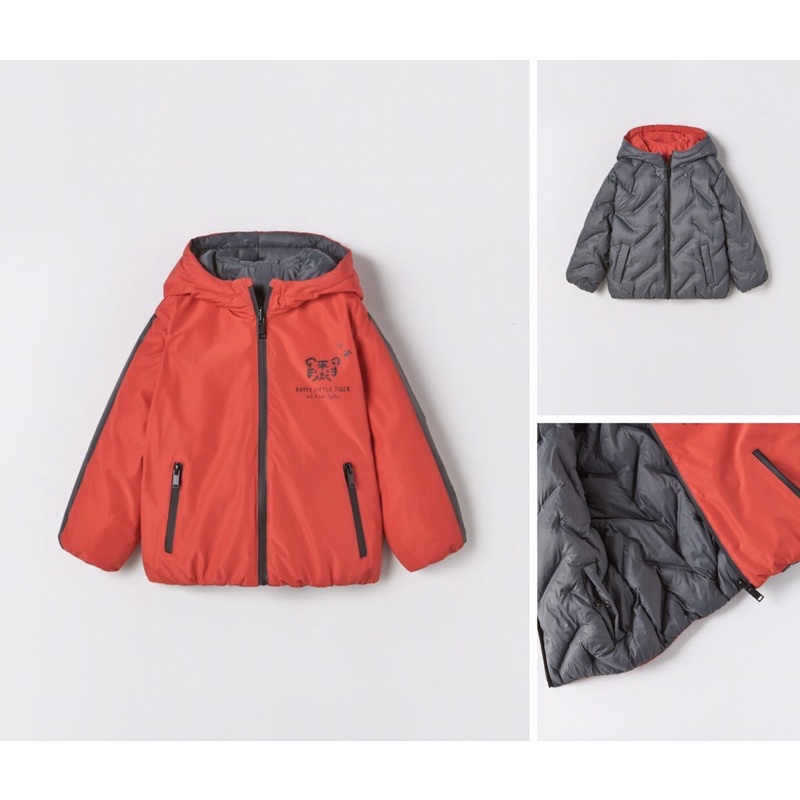 Áo khoác đỏ ấm áp mặc được cả hai mặt săn sale china sz 2-3y