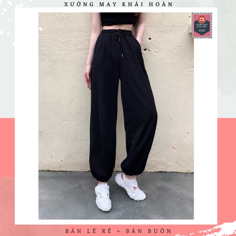 Quần Jogger Quần Bom Bo Chun Cá Tính vải thoáng phù hợp nam nữ - mã KA13