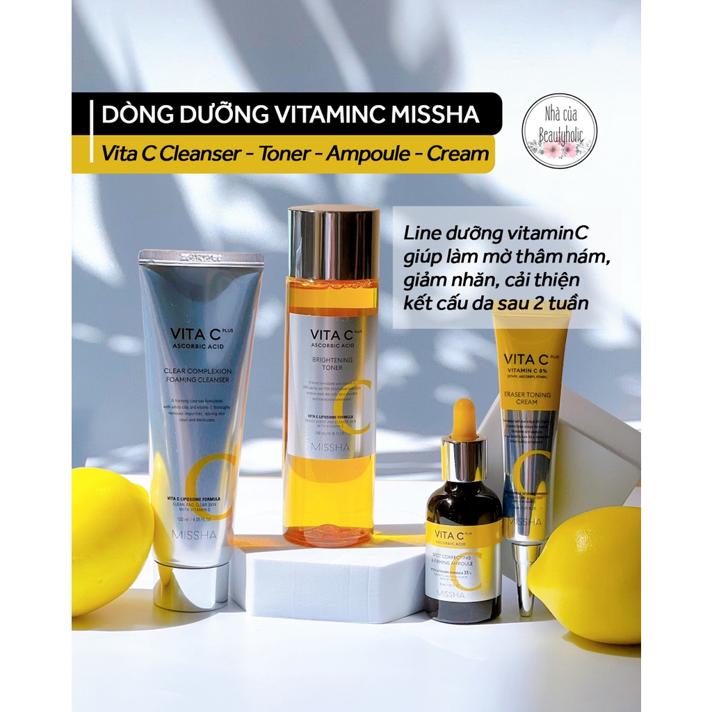 Dòng dưỡng VitaiminC mờ thâm, ngăn lão hóa MISSHA VITA C