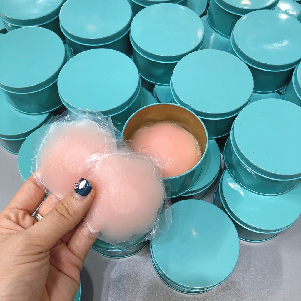 Miếng Dán TiHộp 5 cặp 10 Miếng☘️Dán Ngực Tàng Hình chất liệu silicol dùng lại đc nhiều lần☘️lót Ngực Nhũ Hoa dán đầu ti