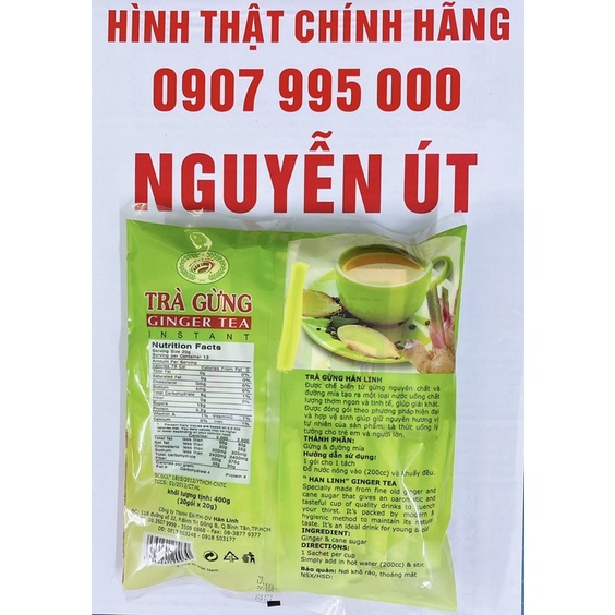 Trà gừng ginger tea hán linh bịch 20 gói x 20g