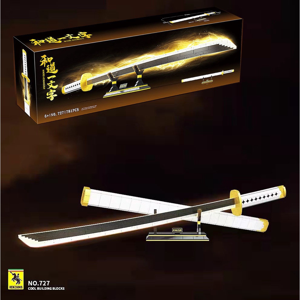 Đồ Chơi Lắp Ráp Mô Hình Thanh Kiếm Katana WADO ICHIMONJI của Zoro Model DK727 với 781 chi tiết