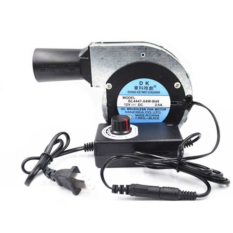 Quạt Thổi Lò Nướng BBQ 12V Cho Than BL4447-04W-B49 PWM Blower 2A 20W + Bộ Điều Khiển Tốc Độ
