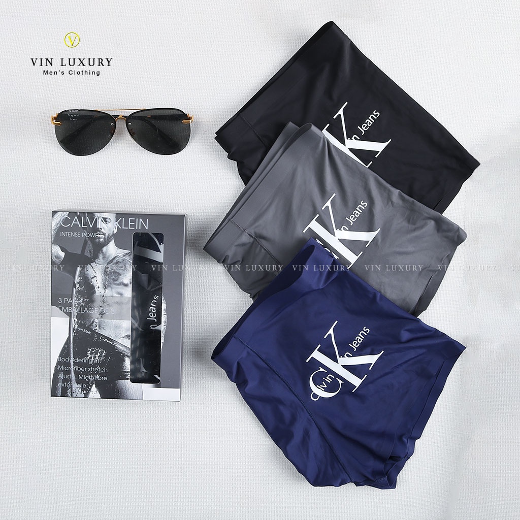 Quần Sịp Nam Boxer Vải Lụa Đúc Tự Nhiên 100% Thoáng Khí,Co Giãn Cao Cấp T111211 - Vin Luxury