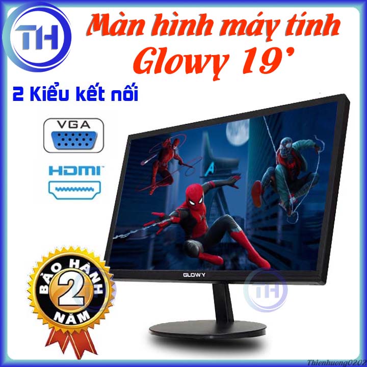 Màn Hình Máy Tính Gaming Giá Rẻ Glowy GL19, màn hình máy tính 19 inch 1440x900 HD+ 16.7 triệu màu chân thật từng chi tết