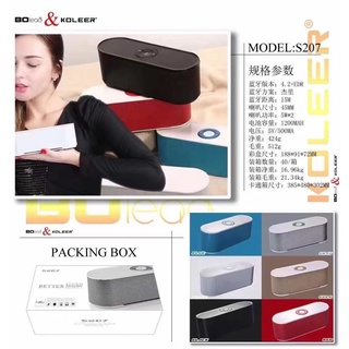 Loa bluetooth chính hãng Koleer S207 chất lượng âm thanh chắc chắn sẽ làm bạn hài lòng