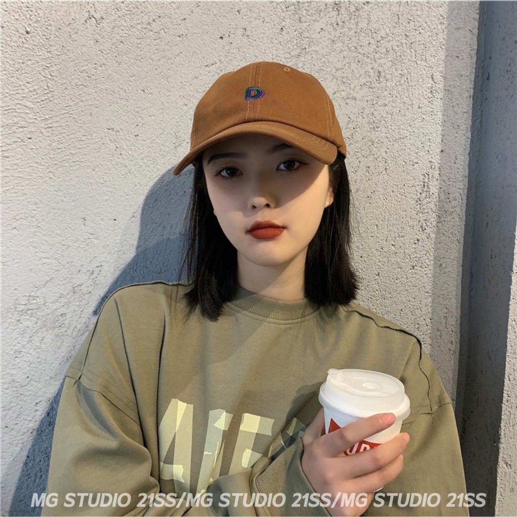Mũ Lưỡi Trai MG STUDIO Thêu Họa Tiết Chữ &quot;D&quot; Cá Tính
