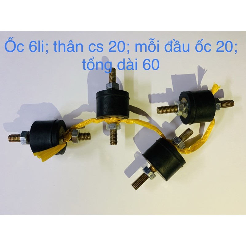 Cao su chống rung hai đầu bulong M6 M8 M10 M12 (Giá bán 1 cục)
