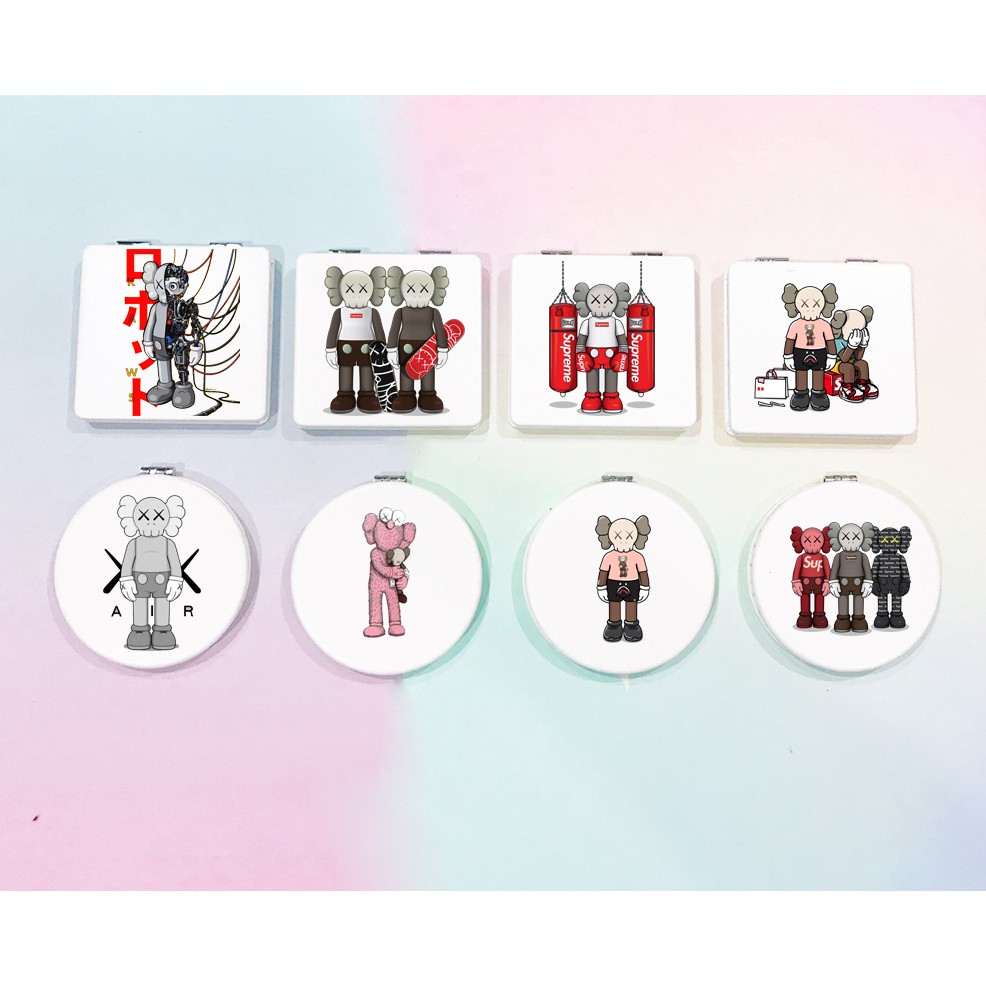 Gương 2 mặt kaws gương pu GPI29 gương hoạt hình cute dễ thương thần tượng