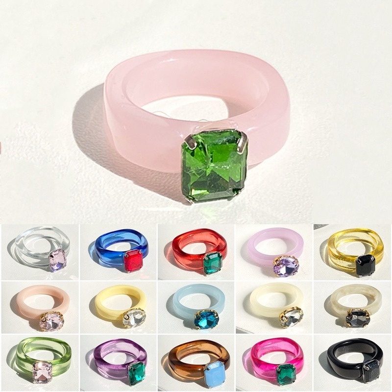 Nhẫn Đeo Ngón Tay Trong Suốt Đính Đá Dễ Thương Cho Nữ