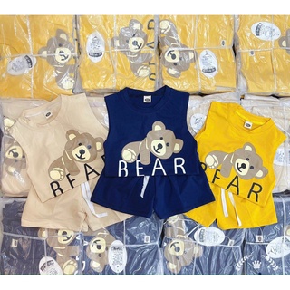 Bộ sát nách hình gấu bear cho bé