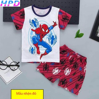 [SALE SỐC]  Đồ bộ cho bé chất cotton đẹp mẫu siêu nhân nhện đỏ