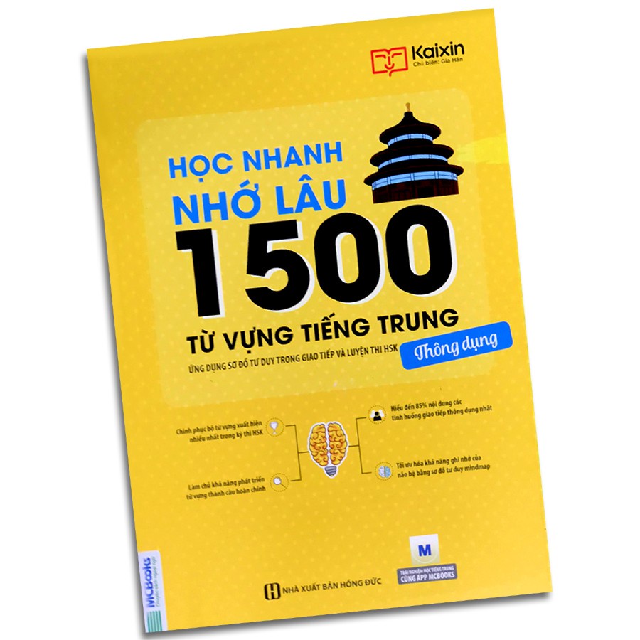 Sách - Học Nhanh Nhớ Lâu 1500 Từ Vựng Tiếng Trung Thông Dụng - Ứng Dụng Sơ Đồ Tư Duy Trong Giao Tiếp Và Luyện Thi HSK