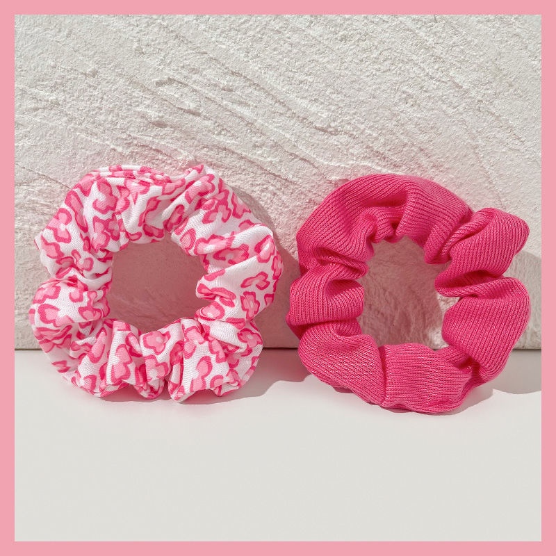 Dây Buộc Tóc Cao Su Co Giãn Màu Hồng Thời Trang Mùa Hè Xinh Xắn Cho Nữ