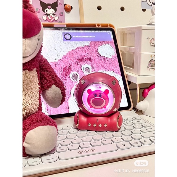 Loa bluetooth gấu dâu , mickey loa không dây để bàn mini decor