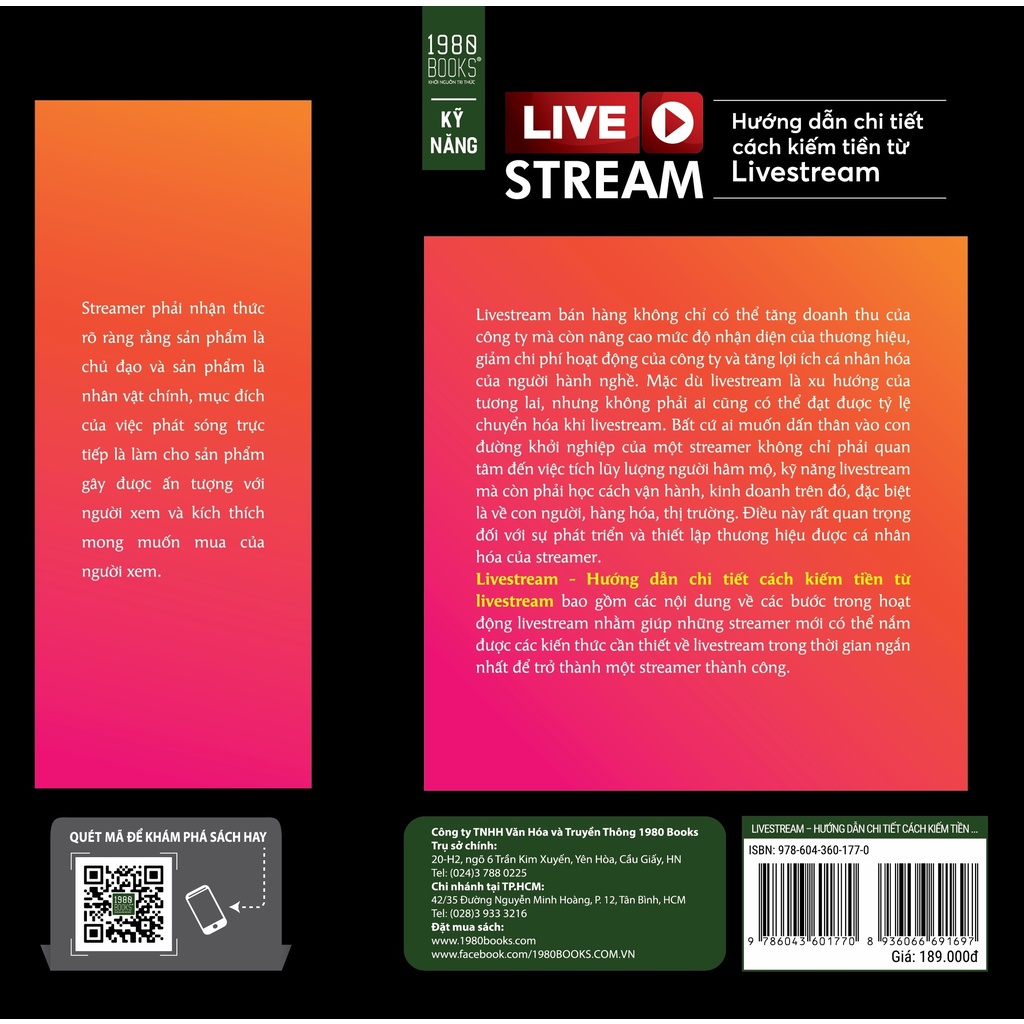 Sách - Livestream – Hướng dẫn chi tiết cách kiếm tiền từ Livestream (Chen Nanhua, Li Gehua- 1980)