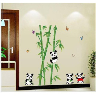 Decal dán tường- gấu trúc