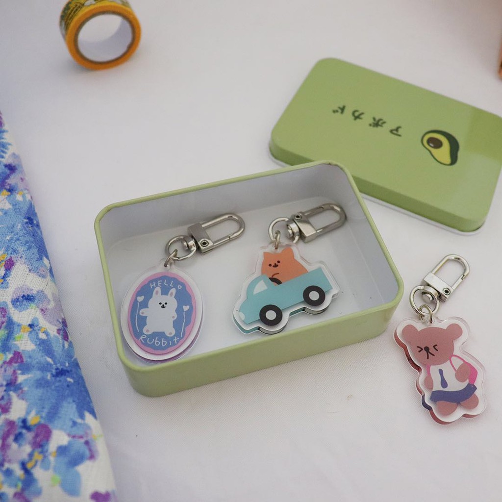 Móc khoá hình gấu hoạt hình dễ thương