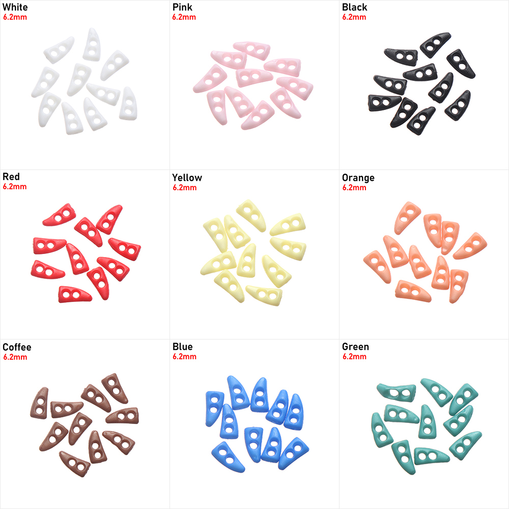 Bộ 4/10 Nút Sừng Mini 6.2/10mm Nhiều Màu Sắc Làm Đồ Thủ Công DIY