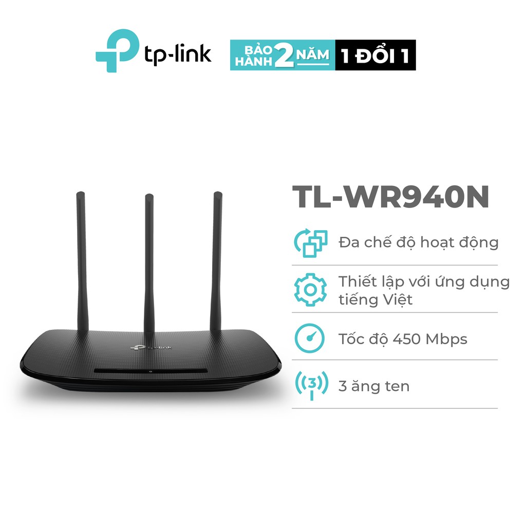 Bộ Phát Wifi TP-Link TL-WR940N Chuẩn N 450Mbps | BigBuy360 - bigbuy360.vn