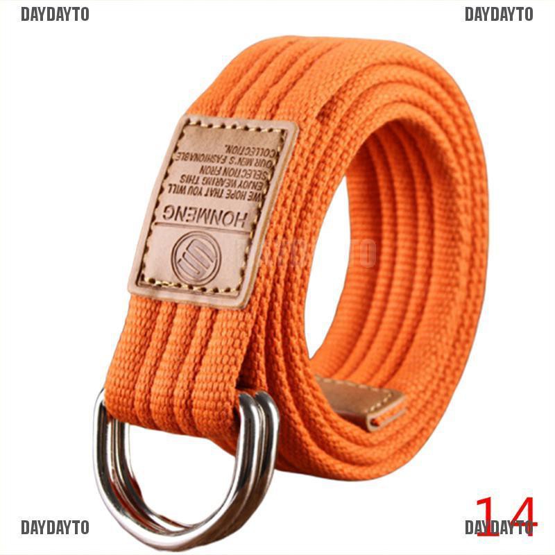Thắt Lưng Vải Canvas Nylon Khóa Cài Đôi Kiểu Trẻ Trung
