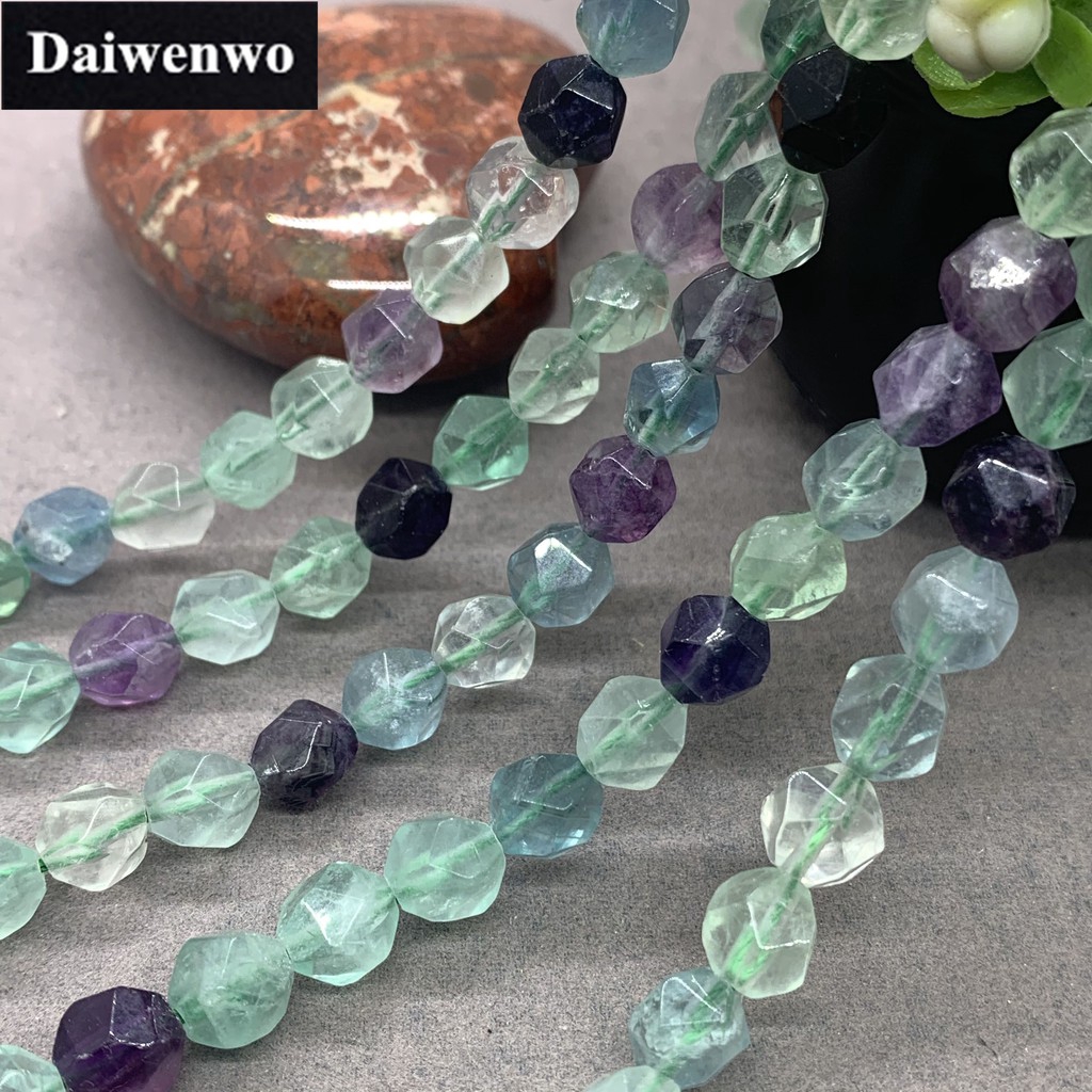 Đá Fluorite Tự Nhiên 6-10mm Làm Vòng Đeo Tay