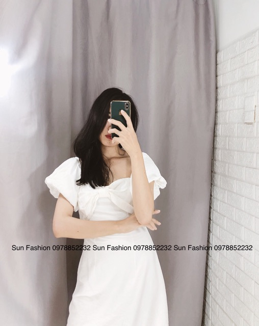 ĐẦM TRỄ VAI NƠ MẶC ĐƯỢC 2 KIỂU MÀU TRẮNG DỰ TIỆC, KỈ YẾU