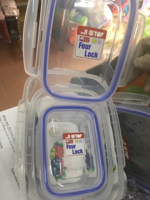 Hộp bảo quản thực phẩm Four Lock(bộ 3 hộp )
