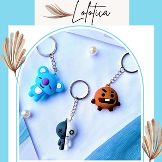 Móc chìa khóa BTS siêu cute - keychain Nhân Vật Bt21 3D silicone ẢNH THẬT TỰ CHỤP