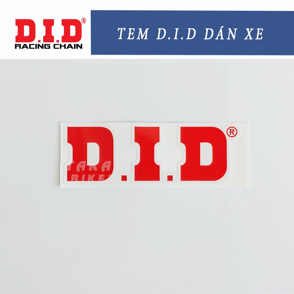 B1 Sticker Tem dán Xe - dán nón - dán trang trí  DID - Sticker Loại cao cấp Thái Lan  KM