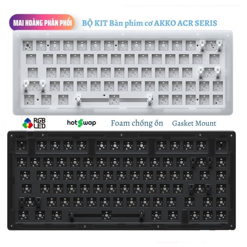 KIT bàn phím cơ AKKO ACR64 / ACR67 / ACR75 Series (Hotswap|RGB|Foam tiêu âm|Gasket Mount)