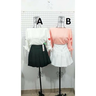 Set ulzzang áo kèm chân váy ảnh thật
