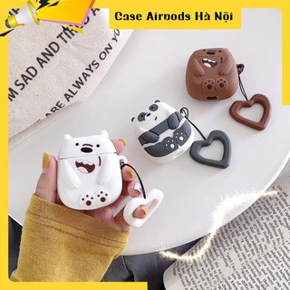 Case Airpods - Ốp Airpods 1/2/3 ( Pro ) - Bộ 3 chú gấu