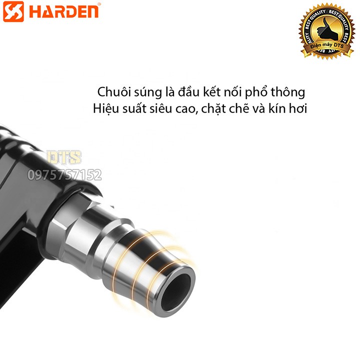 Súng bơm lốp cao cấp mặt đồng hồ dầu, súng bơm hơi công nghiệp HARDEN TOP FINE đo áp suất lốp xe ô tô xe máy máy nén khí