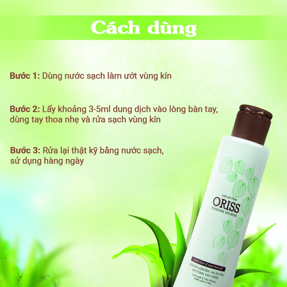 Combo 3 Dung Dịch Vệ Sinh Phụ Nữ Oribe Dịu Nhẹ Hỗ Trợ Khử Mùi, Không Gây Khô Rát - 450ml