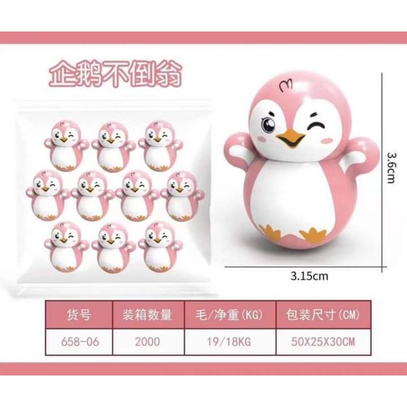 Combo 10 con lật đật đồ chơi cho bé 6 hình ngộ nghĩnh trộn màu các nhân vật hoạt hình