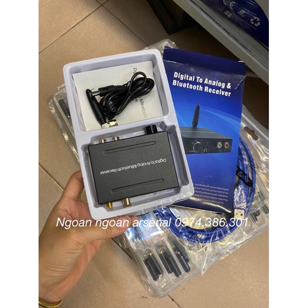 Bộ chuyển DAC quang ra av (hoa sen, rca) bluetooh, có nút chỉnh âm lượng