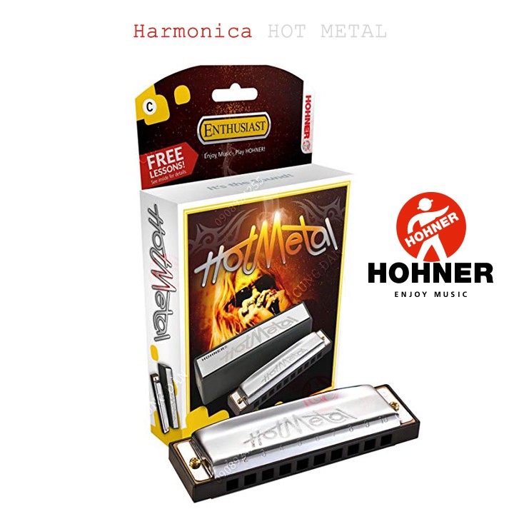 Kèn Harmonica Diatonic HOHNER Hot Metal TONE C