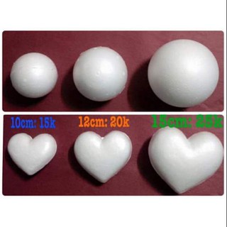 quả tim xốp, quả cầu xốp