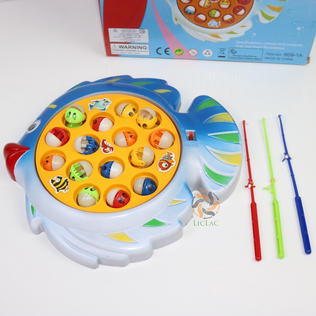Bộ đồ chơi Câu Cá vui nhộn ( có NHẠC ) cho bé vui cùng ba mẹ chất ệu nhựa cao cấp an toàn cho bé - LICLAC