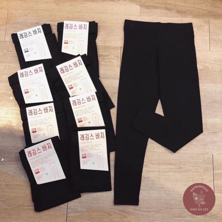 Quần Legging Nữ [FREESHIP] Quần Legging Cạp Cao Xuất Hàn Chất Cotton Co Giãn 4 Chiều